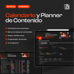 CALENDARIONOTION1 Calendario de Contenido y Planner